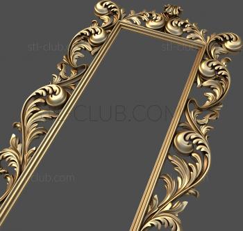 3D model 3d stl model of carved frame, baroque (STL)